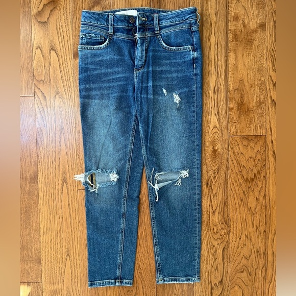 Pilcro Anthropologie Blue Skinny Distressed Jeans, 27 - Picture 2 of 10